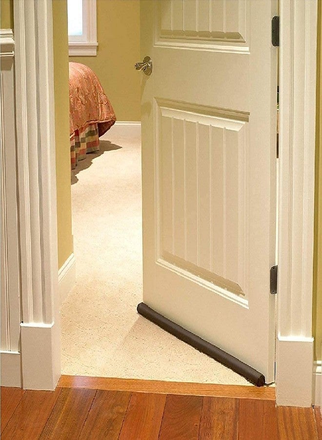 NEYU Waterproof-Soundproof Door Seal, Door Stopper, Door Closer, Reduce Noise Energy Saving Weather Stripping, Draft Stopper 39-inch Under Adjustable Door Draft Blocker Insulator Isolation The Light and Smell, Washable, Door Bottom Sealing Strip, Door Guard (Brown) - Image 3